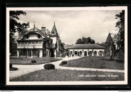 AK Céligny, Château de Bossey bei Schönwetter