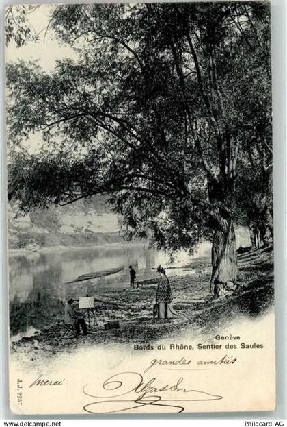 1200 Genève Genf 1902 - Bords du Rhone Sentier des Saules - 10596810