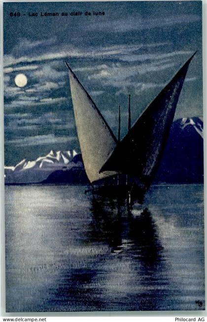 Genfersee Lac Leman Mondschein Genfersee im Mondschein - 10306952