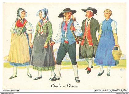 AWVP10-0879-SUISSE - GLARIS - Scenes - Costumes