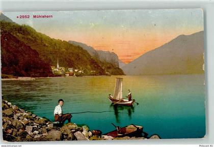 8874 Mühlehorn 1914 - Junge beim Fischen - 10592987