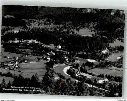 7013 Reichenau Domat/Ems Foto AK Zusammenfluß Hinter- und Vorderrhein Fl... - 38022334