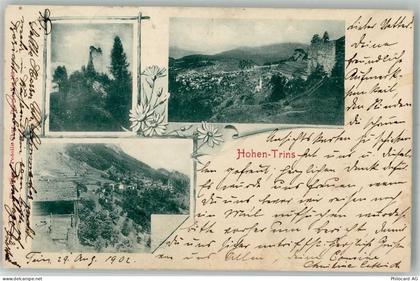 7014 Trin 1902 Foto AK Hohen-Trins Burg Ruine - 13306261