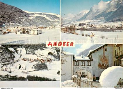 Andeer GR Winterpanorama Clugin bei Andeer Dorfeingang