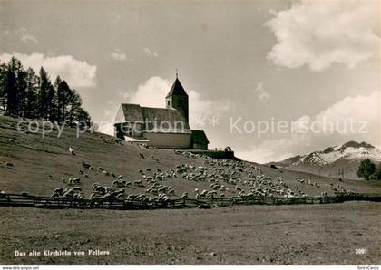 Fellers Falera GR Alte Kirche Schafherde Alpen