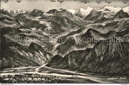 Landquart Ortsblick mit Alpen