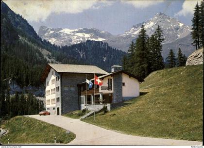 Marmorera Ferienhaus Scalotta mit Piz Forbisch und Piz Arblatsch