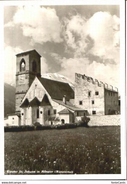 Muenster GR Muenster Kloster ungelaufen ca. 1955