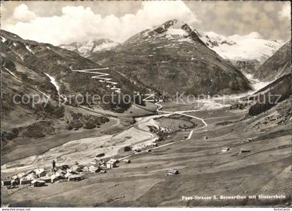 San Bernardino GR Pass Strasse San Bernardino mit Hinterrhein