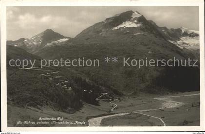 San Bernardino Hinterrhein Kehren zwischen Hinterrhein und Hospiz