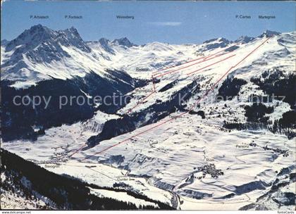 Savognin Riom Parsonz Panorama Martegnas Skigebiet