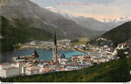St Moritz  SANKT MORITZ GR Dorf und Bad Panorama