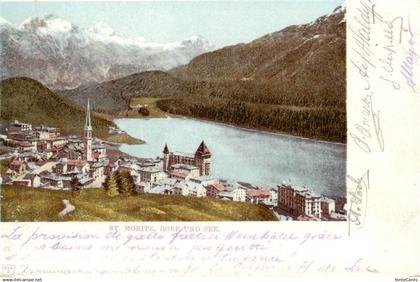 St Moritz  SANKT MORITZ GR Dorf und See