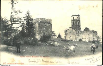 Thusis Ruine Hohen-Rhaetien bei Thusis x 1902