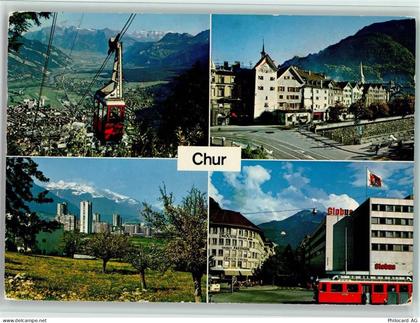 7000 Chur Coire - Gondelbahn über Chur und Kaufhaus Globus - 40129146