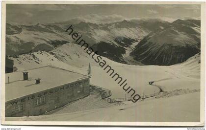 Weissfluhjoch - Davos-Parsennbahn - Foto-AK - Verlag Engi-Vetsch Davos gel. 1933