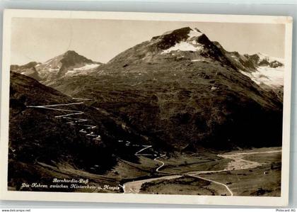 7438 Hinterrhein 1933 Foto AK Bernhardin-Pass Straße - 38057615