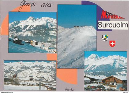 Gruss aus Piz Mundaun - Surcuolm - Skigebiet - ski resort - skiing - Switzerland - used