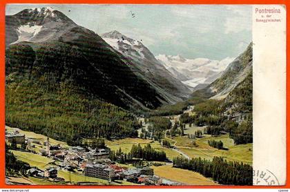 CPA AK Suisse PONTRESINA u. der Roseggletscher GR Grisons