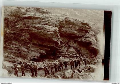 7435 Splügen Foto AK Uniform Ort handschriftlich Cellofix-Postkarte DRP ... - 10694406