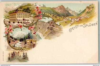 7435 Splügen Lithographie Hotel Sodenhaus - 13601309