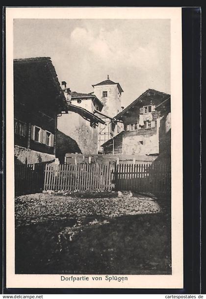 AK Splügen, Partie im Dorf