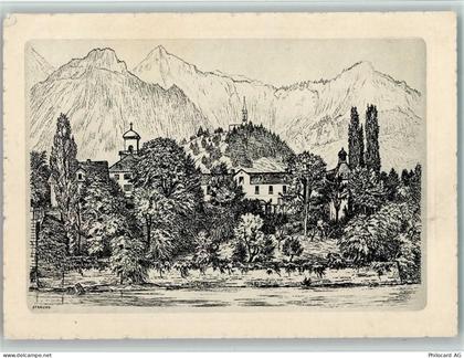 7015 Tamins Künstlerkarte Schloss Reichenau Sign. Strauss - 11051725