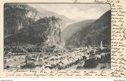 SUISSE GR GRISONS #28930 GRUSS AUS THUSIS