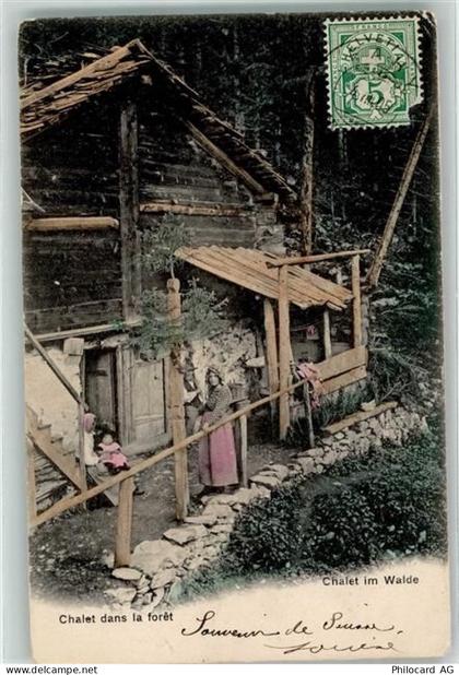 2916 Fahy 1905 - Chalet im Wald Ort lt. Stempel - 39375934