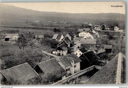 2950 Courgenay Foto AK Friedhof Kirche - 13568299