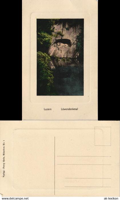 Ansichtskarte Luzern Lucerna Löwendenkmal Löwen-Denkmal 1910
