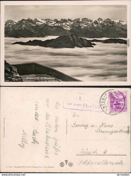 Ansichtskarte Luzern Lucerna Nebelmeer 1937