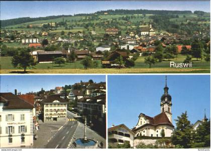 Ruswil Platz Kirche x 1978