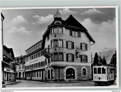 6010 Kriens Foto AK Straßenbahn Geschäft Kreuzbäckerei - 13312339