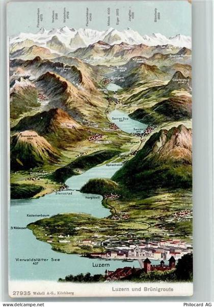 6000 Luzern Lucerne - Gesamtansicht Luzern und Brünigroute - 10257603