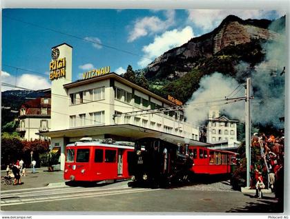 6354 Vitznau Foto AK Bahnhof Vitznau Rrigi-Bahn Bergbahn - 38245891
