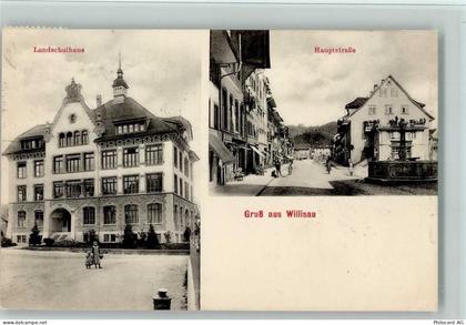 6130 Willisau 1919 - Hauptstrasse mit Brunnen , Landschulhaus, gute Erha... - 13407363