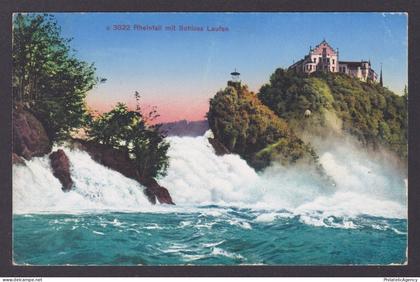 SWITZERLAND, Vintge postcard, Laufen Castle at the Rheinfalls