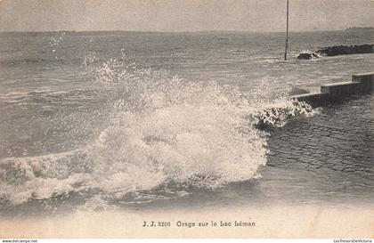 [-5%] SUISSE - Léman - Orage sur le lac Léman - Carte postale ancienne