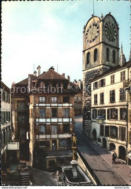 Neuchatel NE Brunnen Diesse Turm