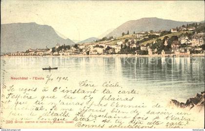 Neuchatel NE Evole Lac de Neuchatel Montagnes