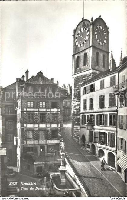 Neuchatel NE Tour de Diesse Fontaine Statue