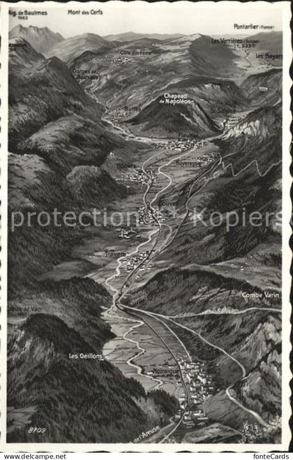 Noiraigue Panorama Val de Travers Neuenburger Jura