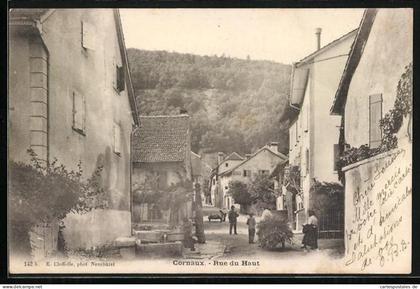 AK Cornaux /NE, Rue du Haut, Strassenpartie