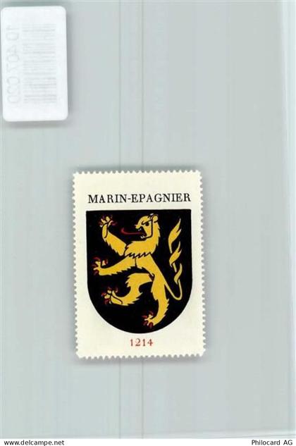 2074 Marin-Epagnier - Vignette Wappen Kaffee Hag 1920-1940 Löwe - 10407020