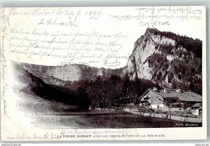 2103 Noiraigue 1899 Gebrauchsspuren La ferme Robert avec le creux-du-van... - 10302341