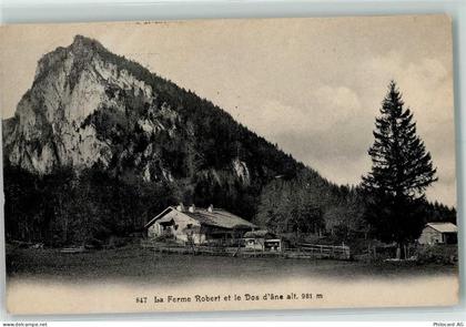 2103 Noiraigue 1905 - La Ferme Robert et le Dos dane alt - 10219093