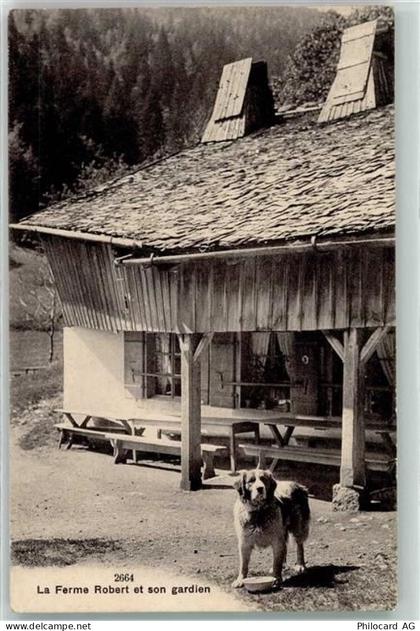 2103 Noiraigue 1916 - La Ferme Robert et son gardien Ort lt. Stempel - 10604666