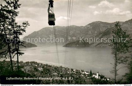 Beckenried Luftseilbahn Beckenried Klewenalp Blick auf den Vierwaldstaettersee