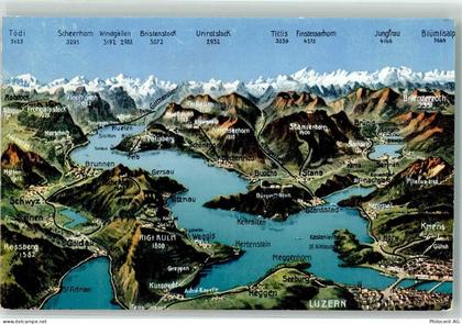 6374 Buochs - Vierwaldstättersee Vogelschau Zugersee - 39497847